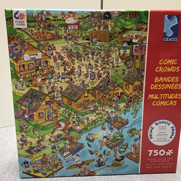 BRAND NEW! Lot of 3 CEACO puzzles - 750 pieces - COMIC CROWD COLLECTION - Picture 5 of 6